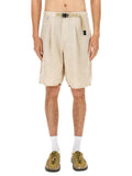 Beige Solid Shorts 1