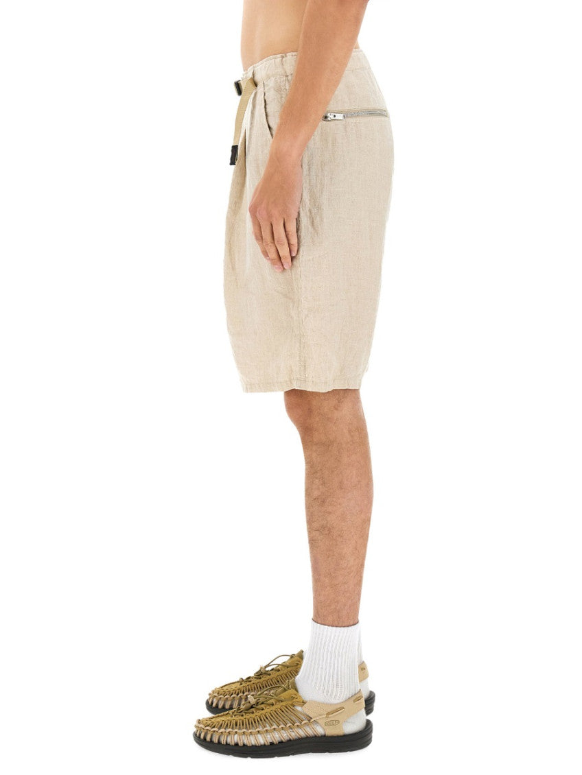 Beige Solid Shorts 3