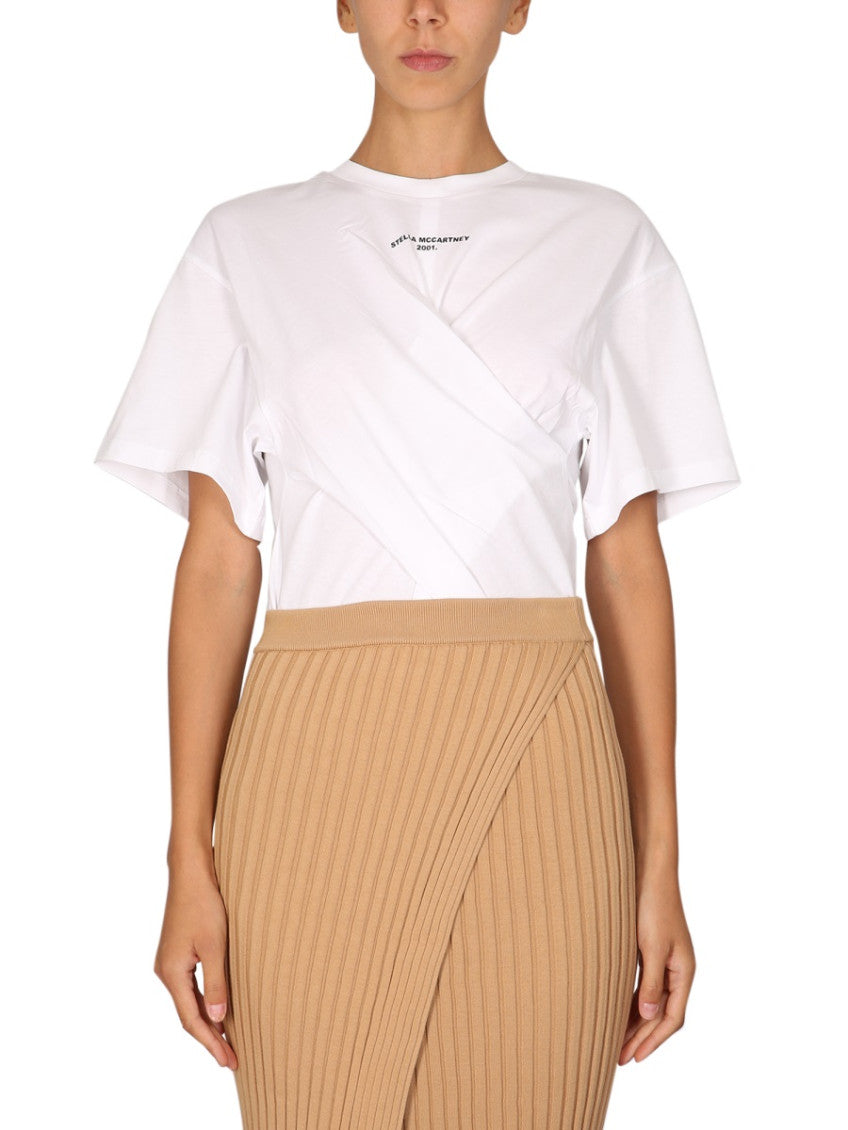 White Solid Crew Neck T-Shirt 1