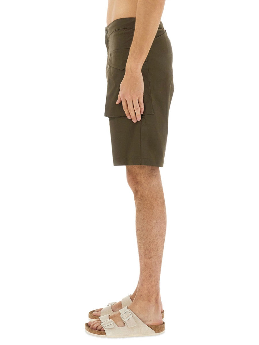 Khaki Solid Shorts 4