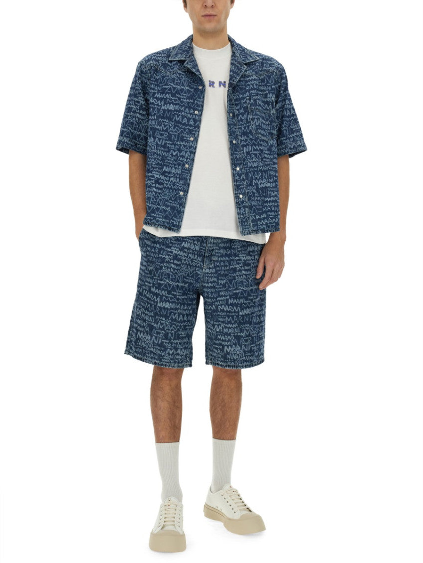 Denim Logo Shorts 2