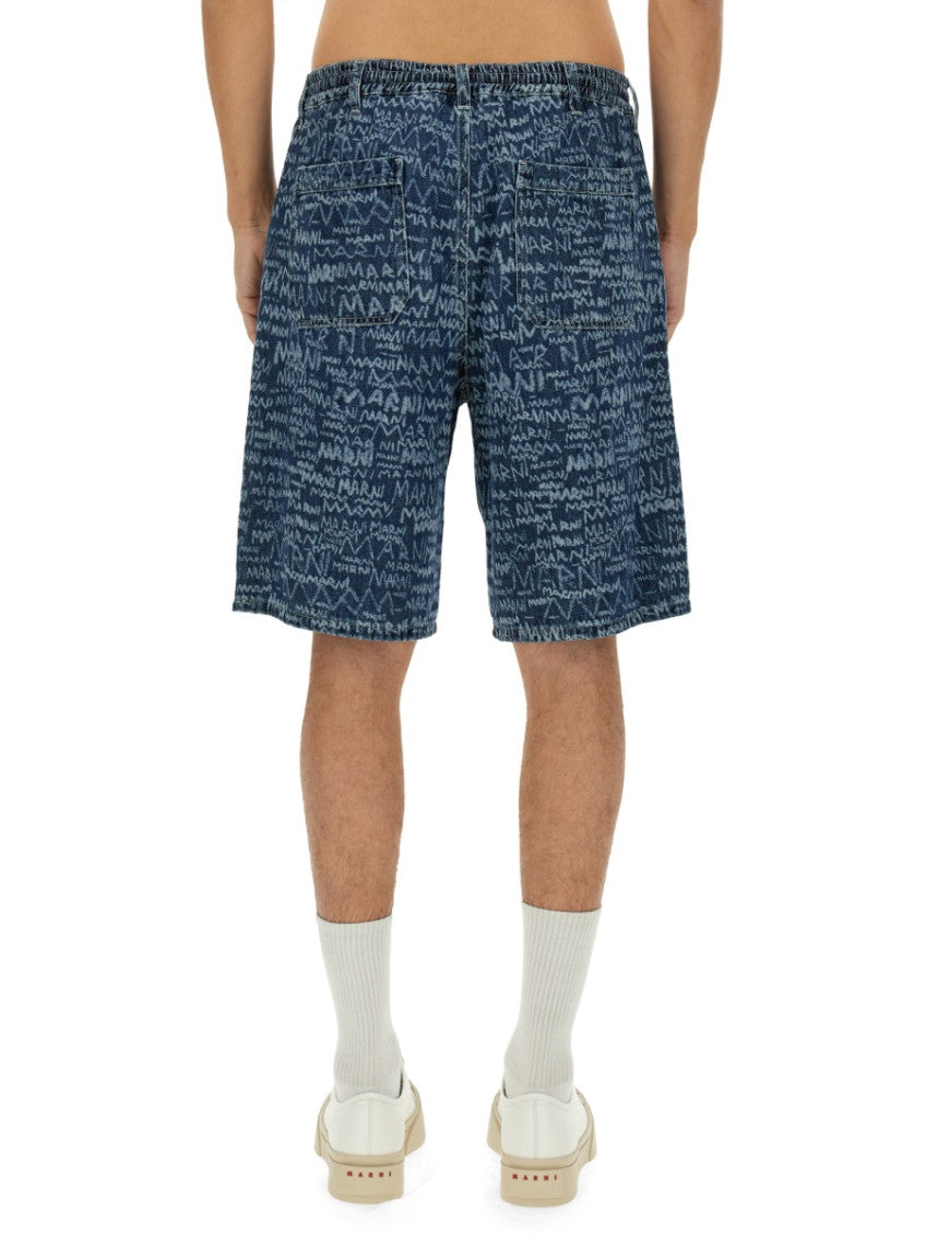Denim Logo Shorts 3