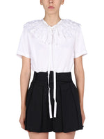White Embroidered Round Neck Top 1