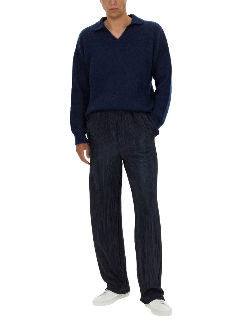 Dark Blue Knitted Polo 3