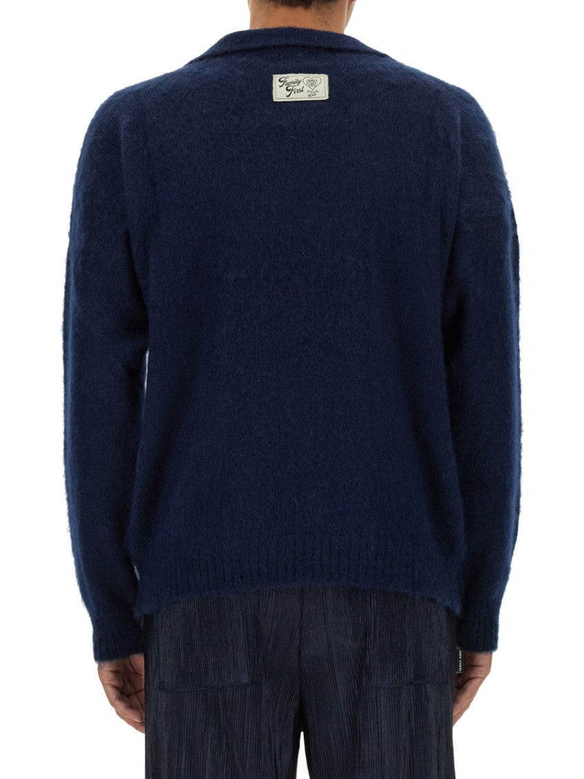 Dark Blue Knitted Polo 4