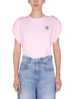 Pink Logo Round Neck T-Shirt 1