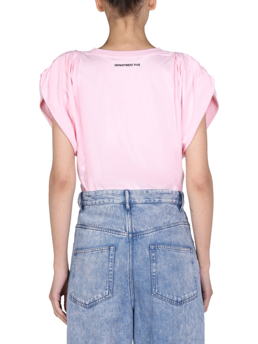 Pink Logo Round Neck T-Shirt 2