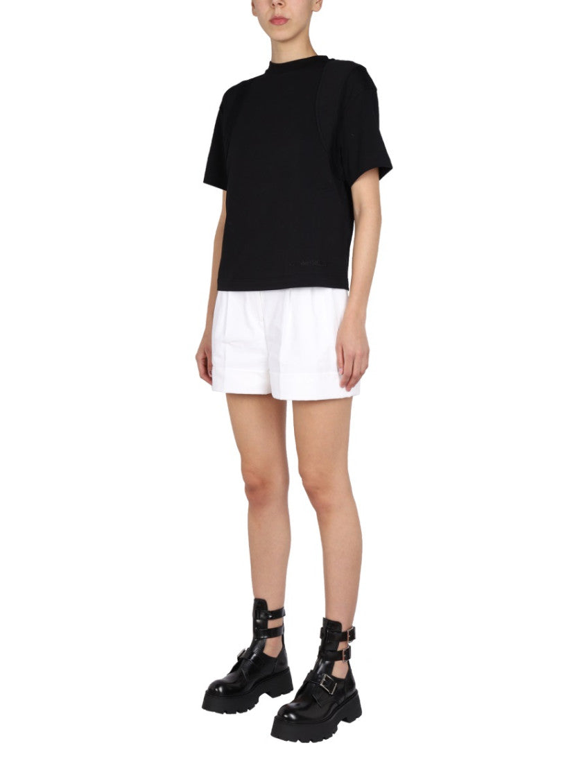 Black Solid Crew Neck T-Shirt 4