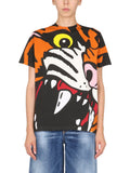 Multicolor Graphic Crew Neck T-Shirt 1