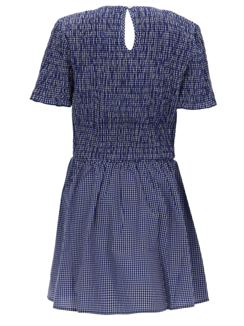 Blue Round Neck Mini Dress 2