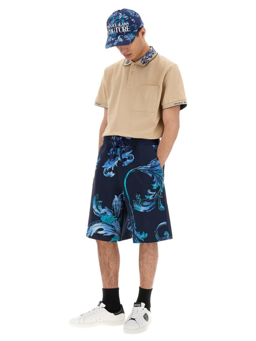Blue Printed Shorts 2