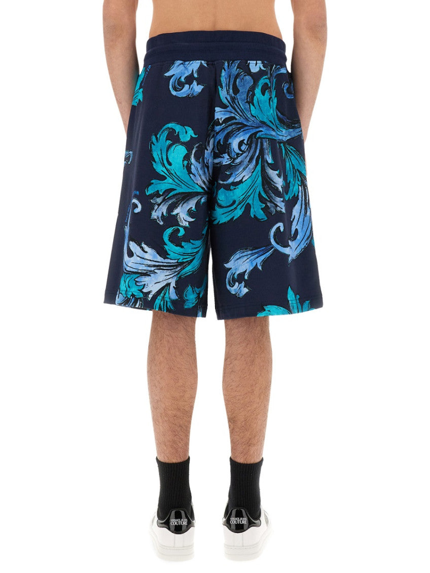 Blue Printed Shorts 4