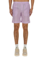 Purple Solid Shorts 1