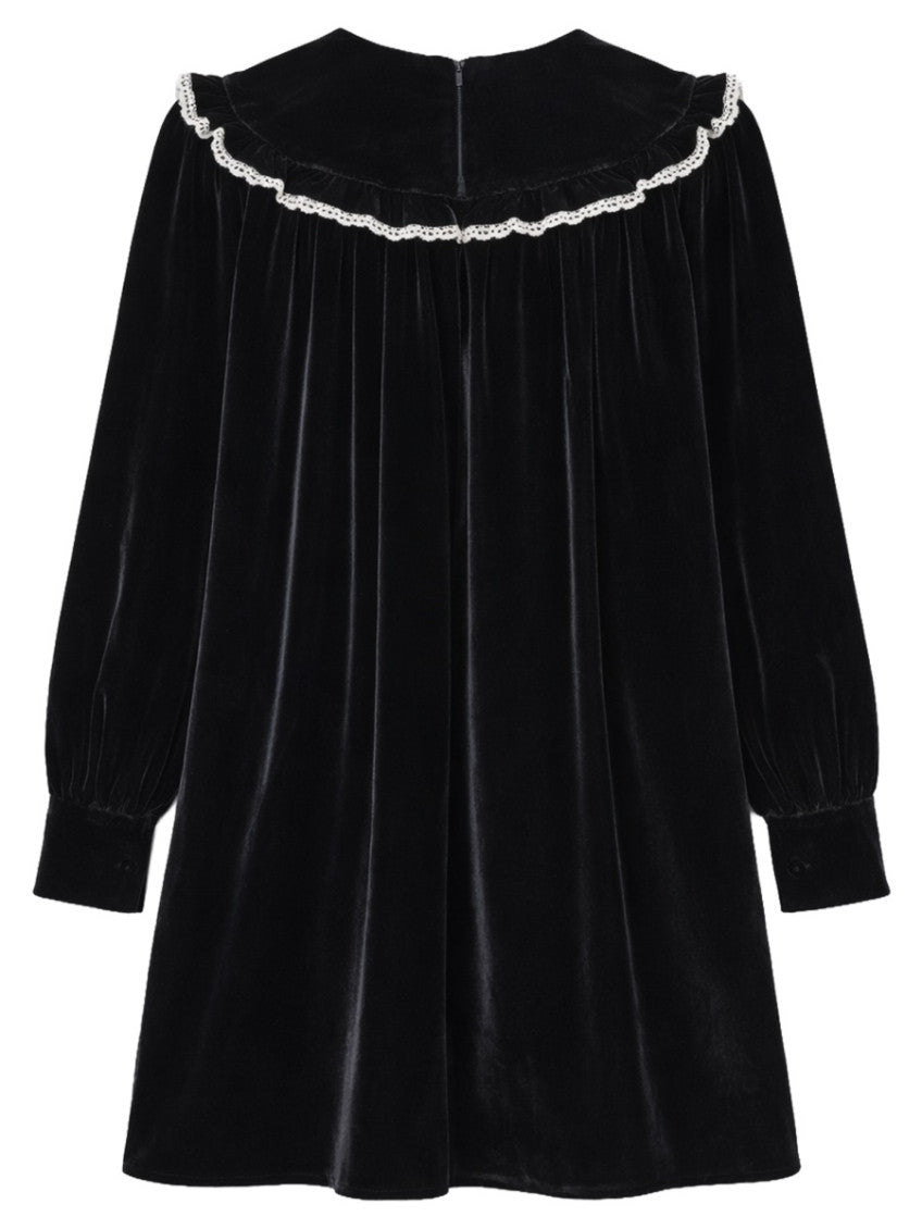 Black Round Neck Mini Dress 2