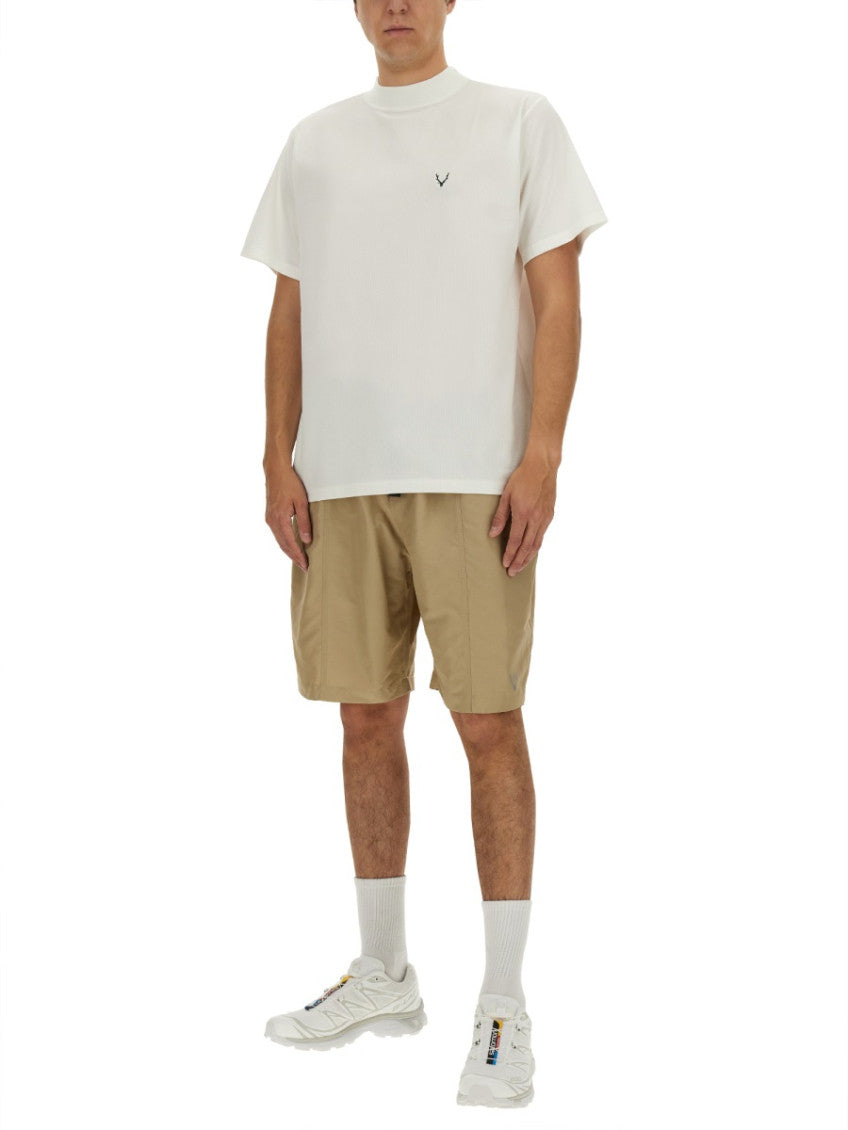 Beige Solid Shorts 2
