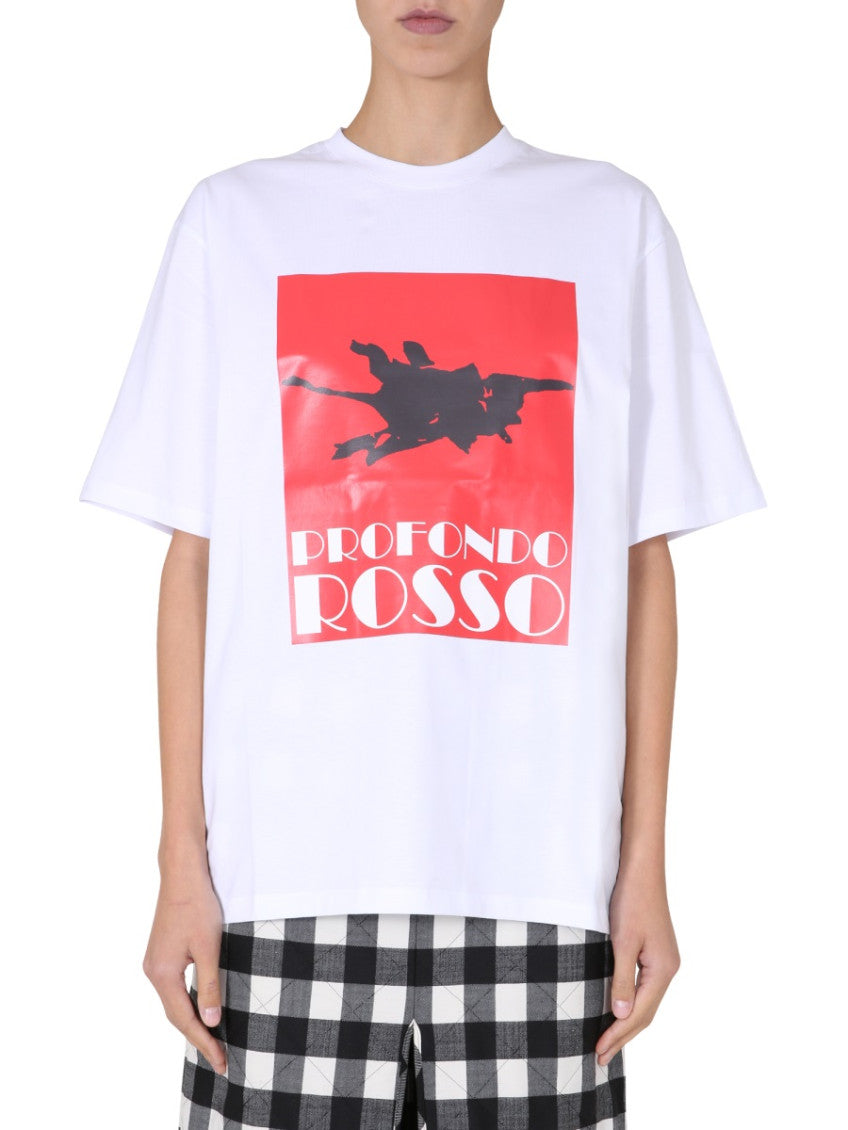 White Graphic Crew Neck T-Shirt 1