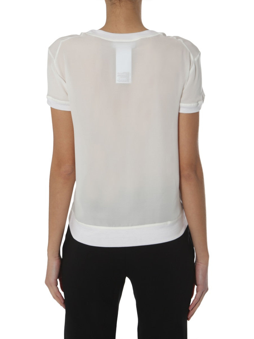 White Logo Round Neck T-Shirt 2