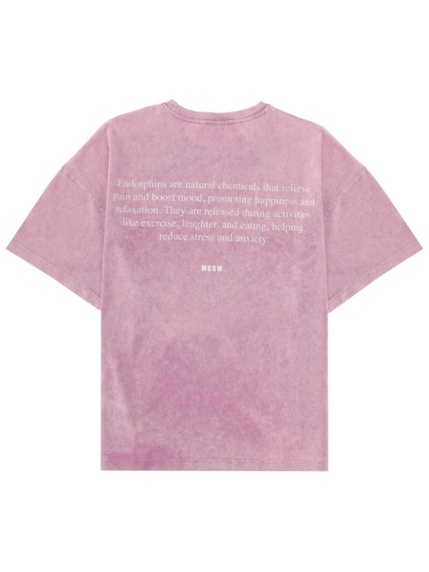 Pink Graphic Crew Neck T-Shirt 2