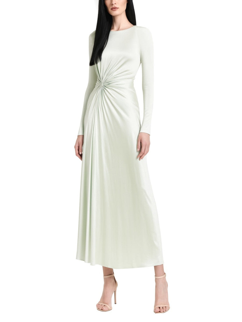 Off White Round Neck Maxi Dress 2