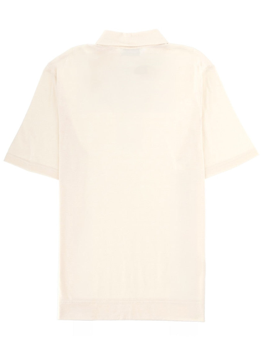 Off White Solid Polo 2