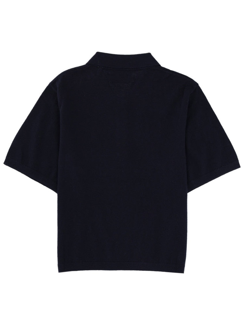 Navy Blue Logo Shirt Collar Polo 2