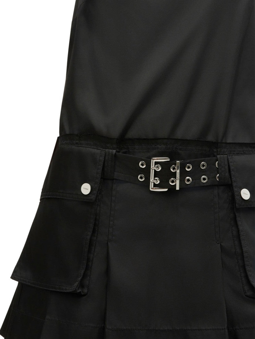 Black Round Neck Mini Dress 2