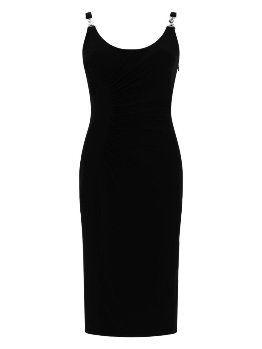 Black Scoop Neck Midi Dress 1