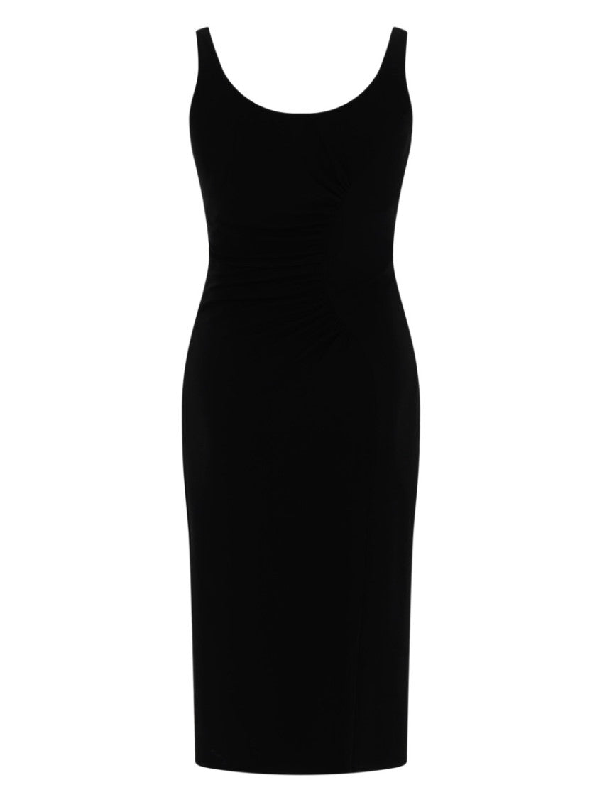 Black Scoop Neck Midi Dress 3