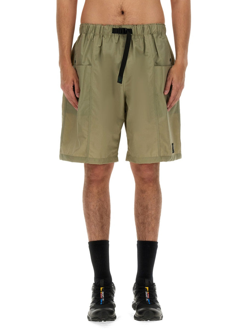Beige Solid Shorts 1