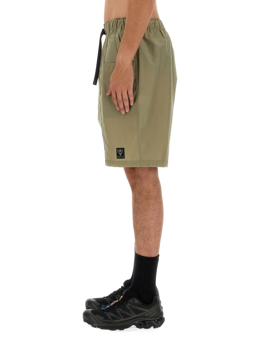 Beige Solid Shorts 3