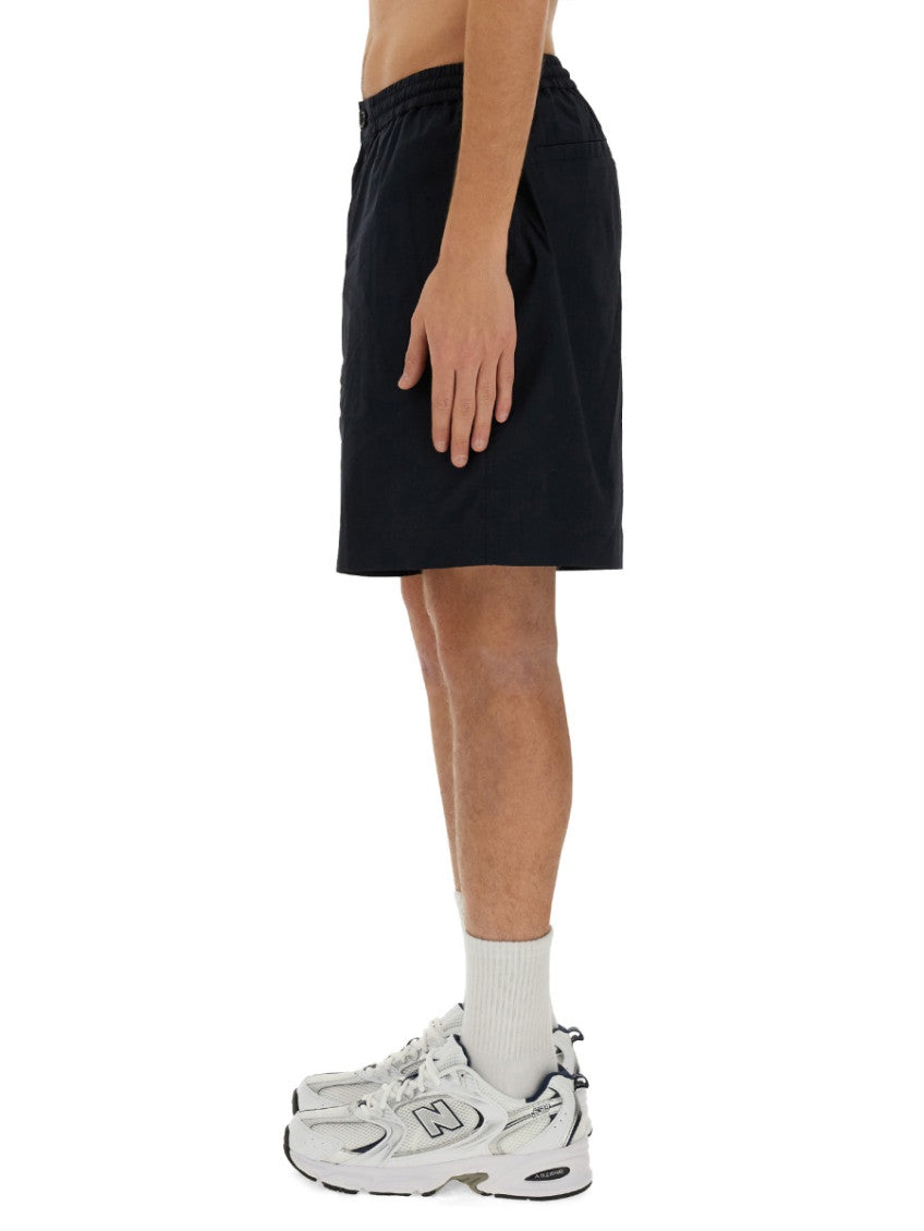 Blue Solid Shorts 3