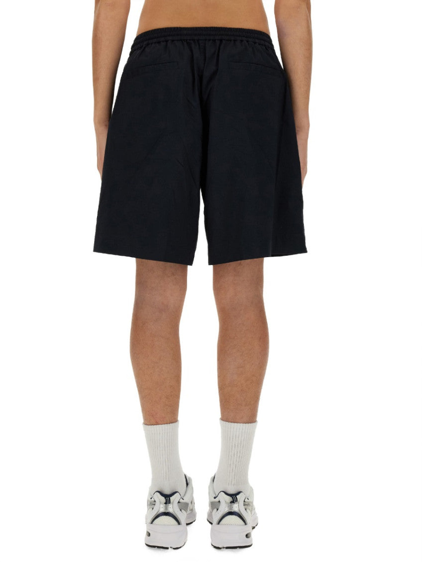 Blue Solid Shorts 4