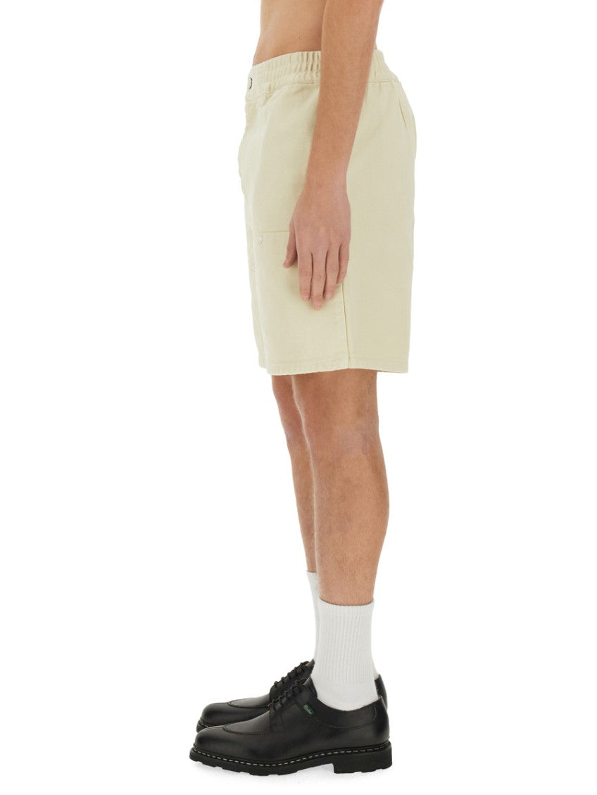 Beige Solid Shorts 3