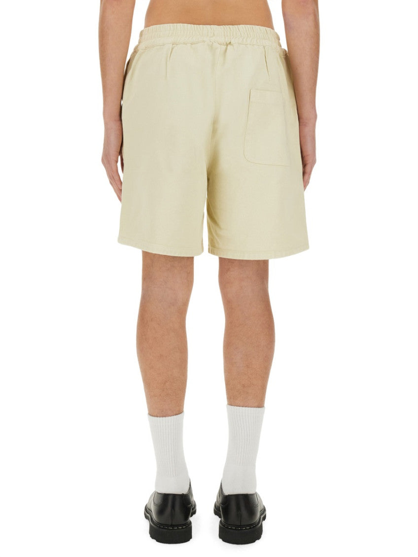 Beige Solid Shorts 4