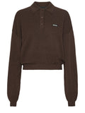 Brown Logo Shirt Collar Polo 1