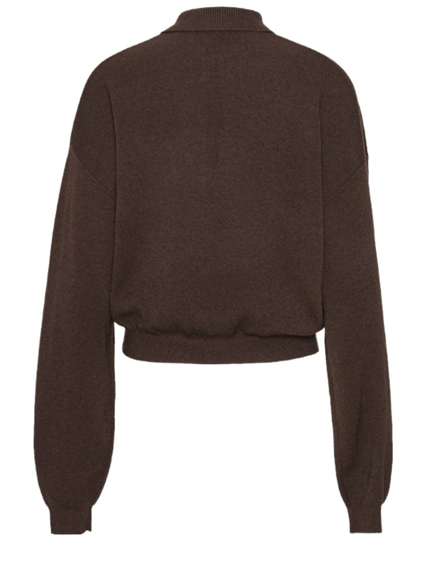 Brown Logo Shirt Collar Polo 2
