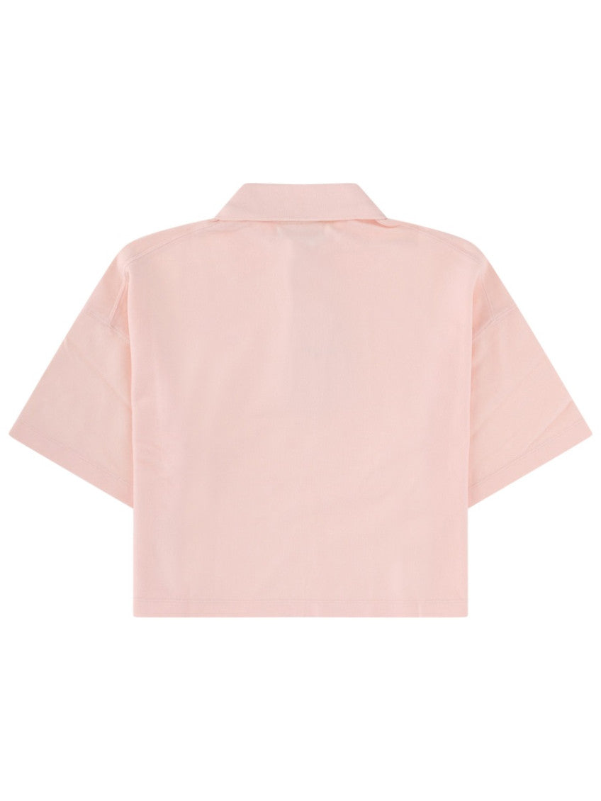 Pink Solid Shirt Collar Polo 2