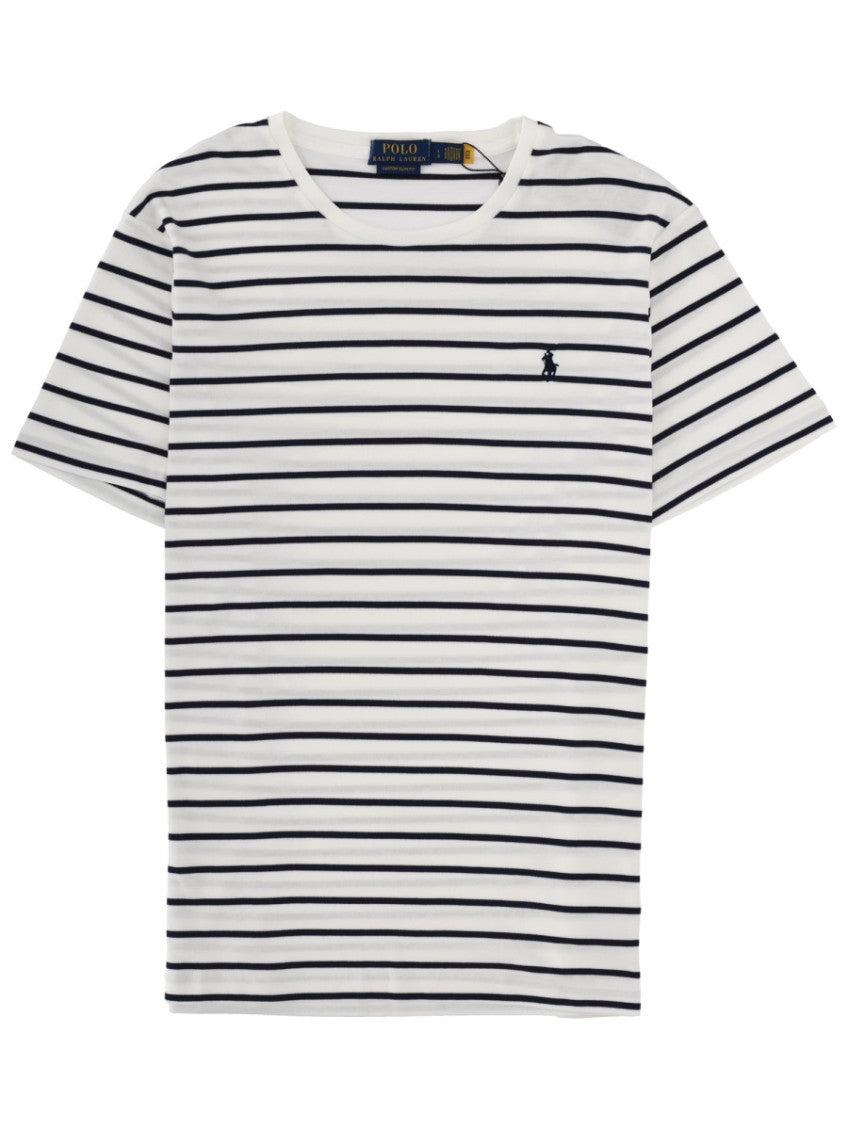 White Navy Striped T-Shirt 1