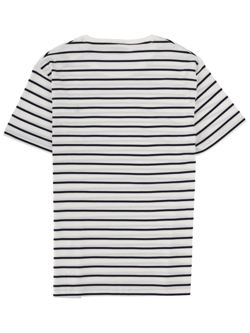 White Navy Striped T-Shirt 2
