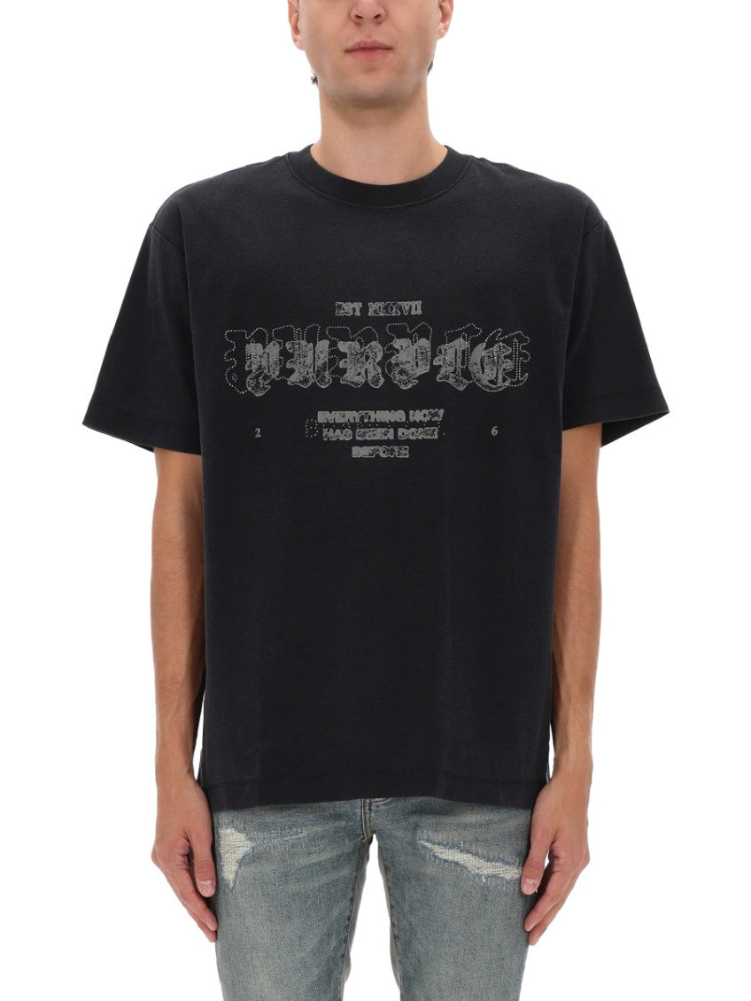 Black Graphic Crew Neck T-Shirt 3