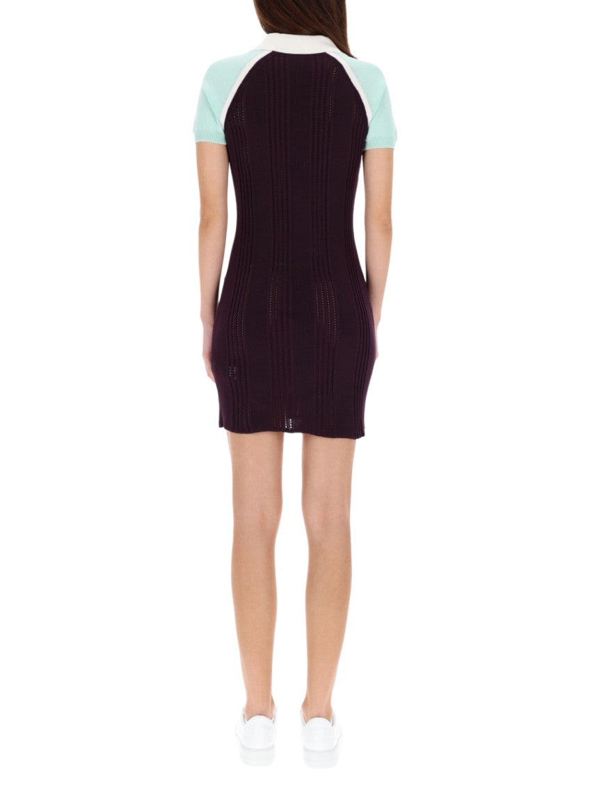 Purple Shirt Collar Mini Dress 3