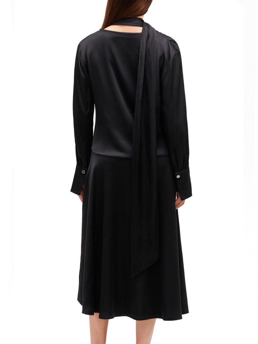 Black Cowl Neck Midi Dress 3