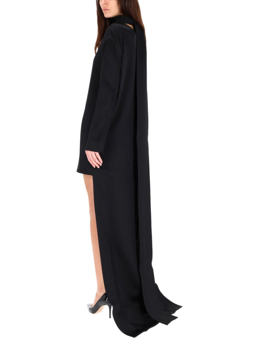 Black Solid Turtle Neck Mini Dress 2