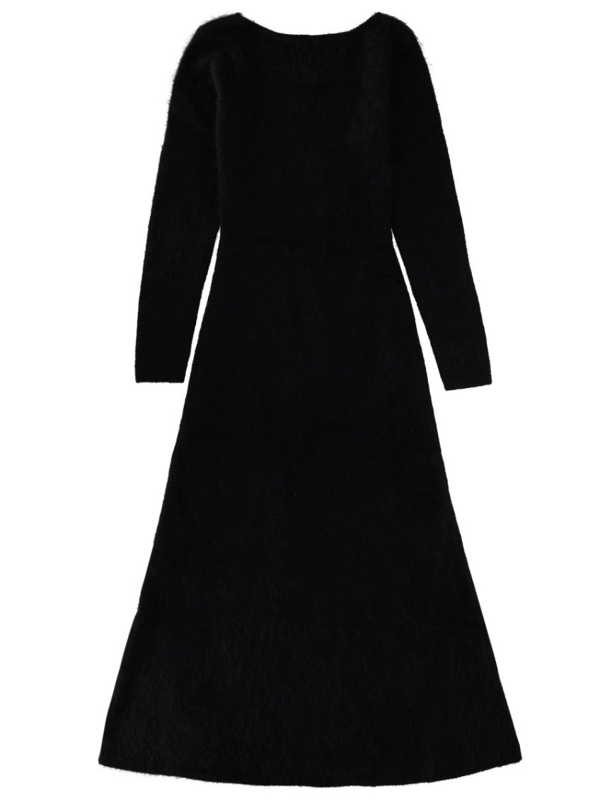 Black Round Neck Maxi Dress 2
