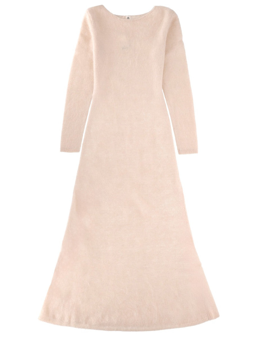 White Round Neck Maxi Dress 1