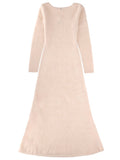 White Round Neck Maxi Dress 1