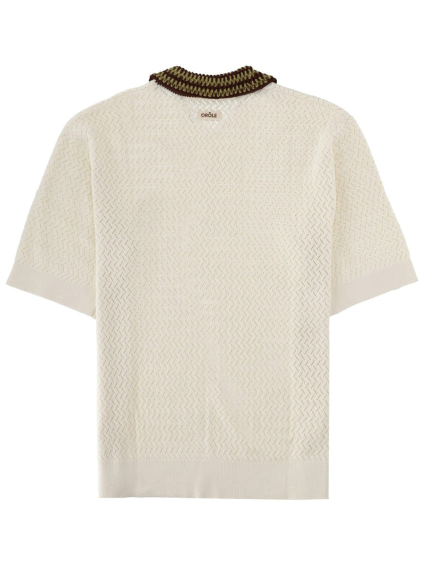 Off White Shirt Collar Polo 2