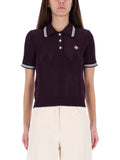 Purple Textured Shirt Collar Polo 1