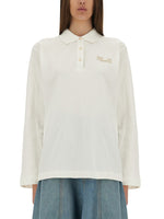 White Logo Shirt Collar Polo 1