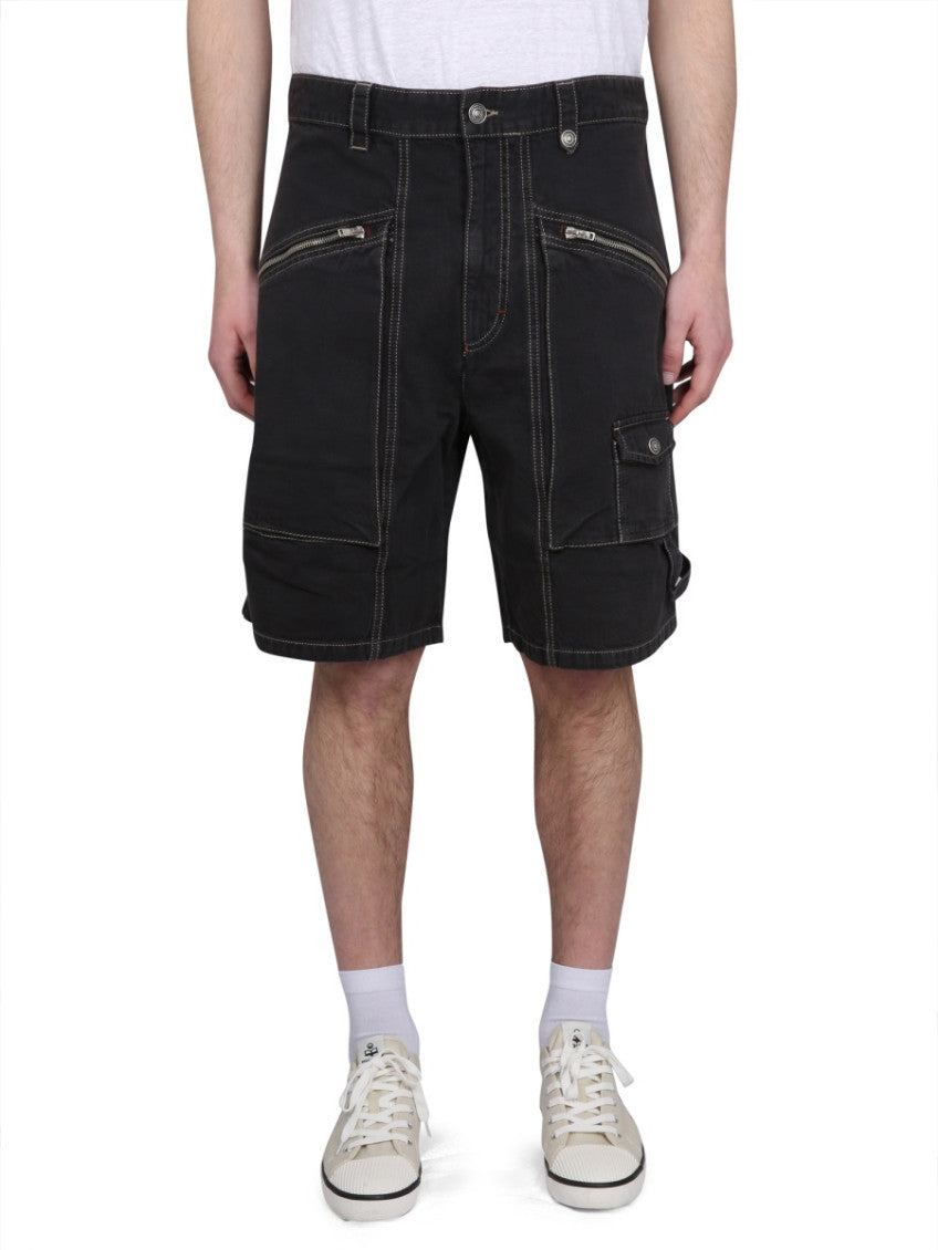 Black Solid Shorts 1